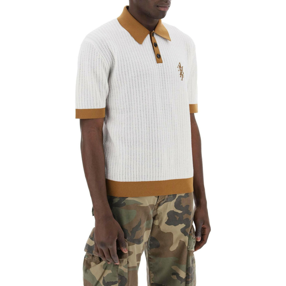 Contrasting Collar and Hem Polo Shirt