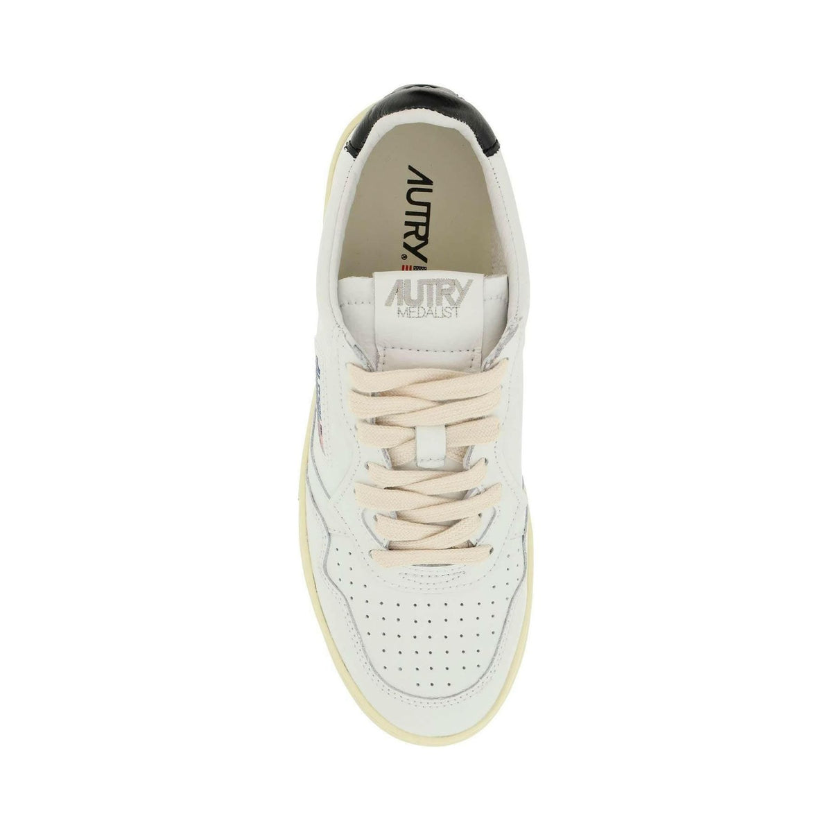 AUTRY - White and Black Leather Medalist Low Sneakers - JOHN JULIA