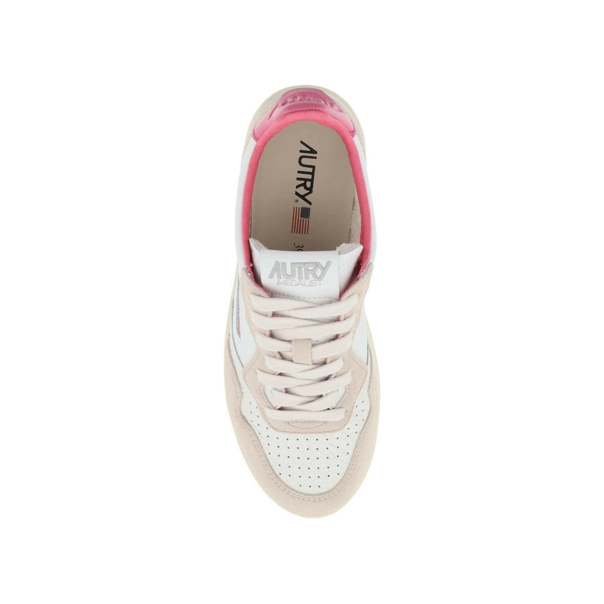 White Leather Medalist Low Sneakers AUTRY JOHN JULIA.