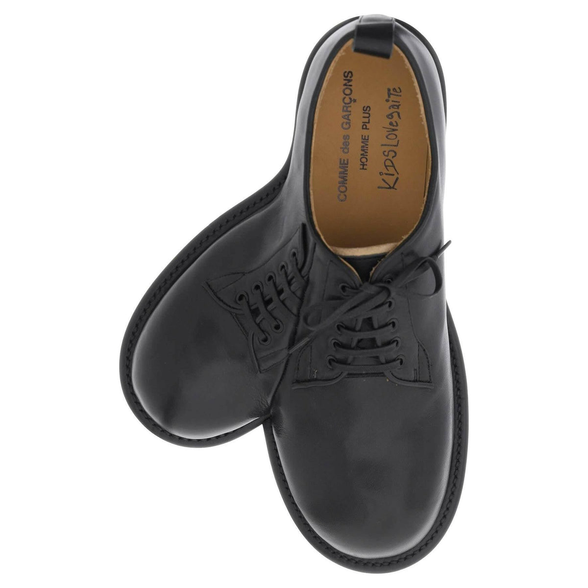 Double Tipped Leather Derby Shoes