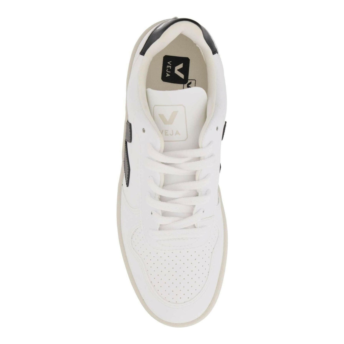 White Black V-10 CWL Organic Cotton Coated Sneakers
