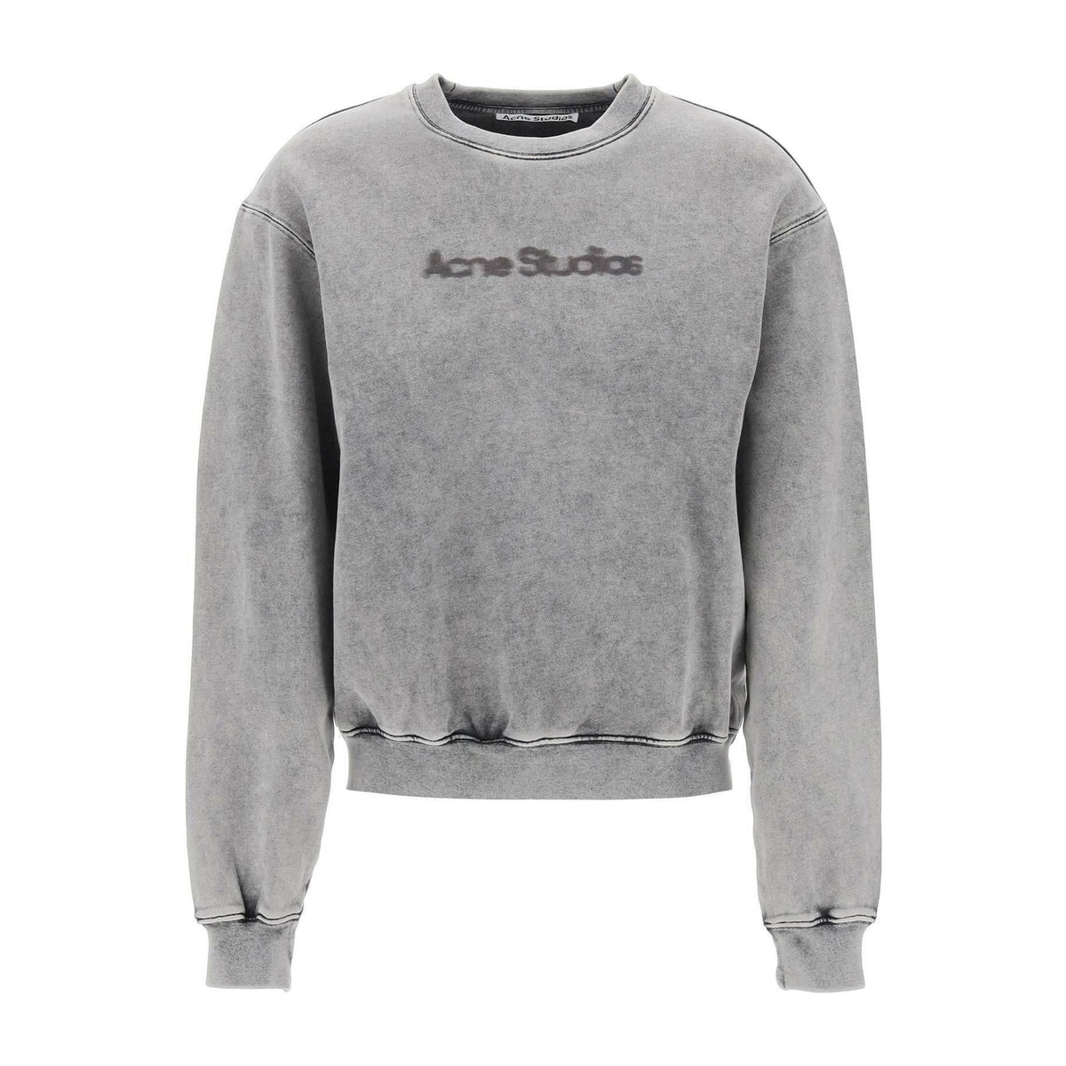ACNE STUDIOS - Faded Grey Blurred Logo Sweatshirt - JOHN JULIA