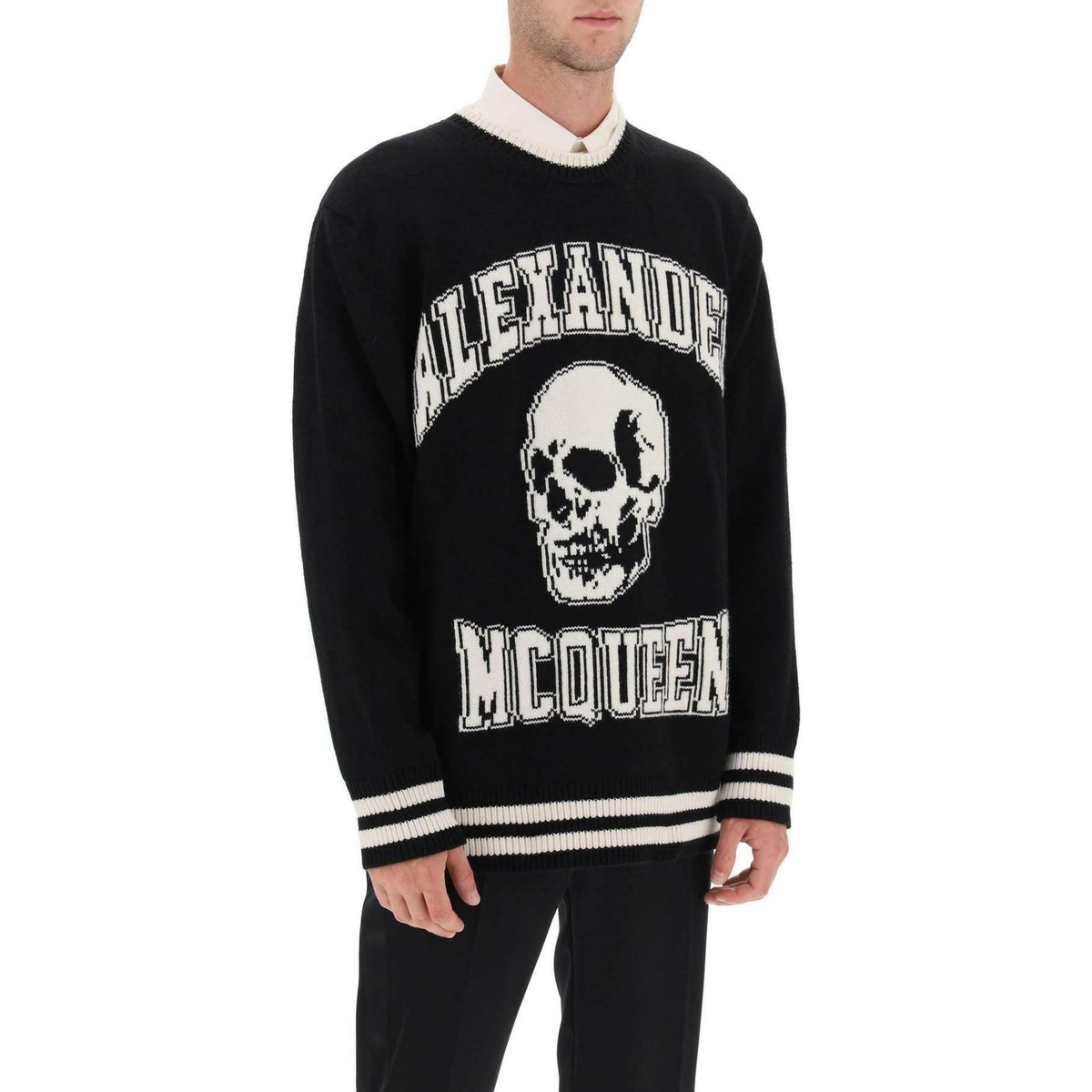ALEXANDER MCQUEEN - Varsity Sweater With Skull Motif - JOHN JULIA