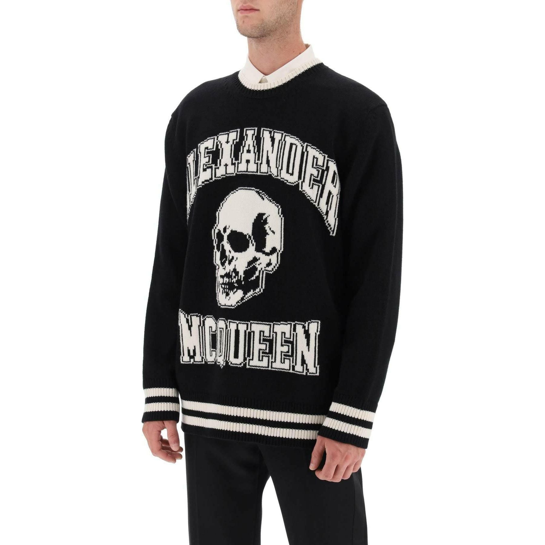 Varsity Sweater With Skull Motif ALEXANDER MCQUEEN JOHN JULIA.