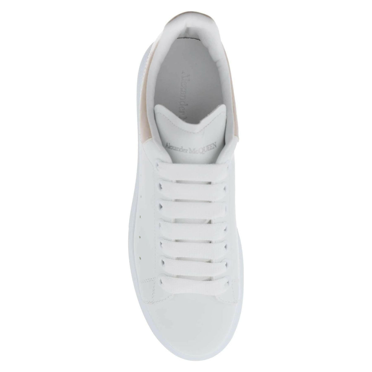 ALEXANDER MCQUEEN - White Blush Oversized Leather Sneakers - JOHN JULIA
