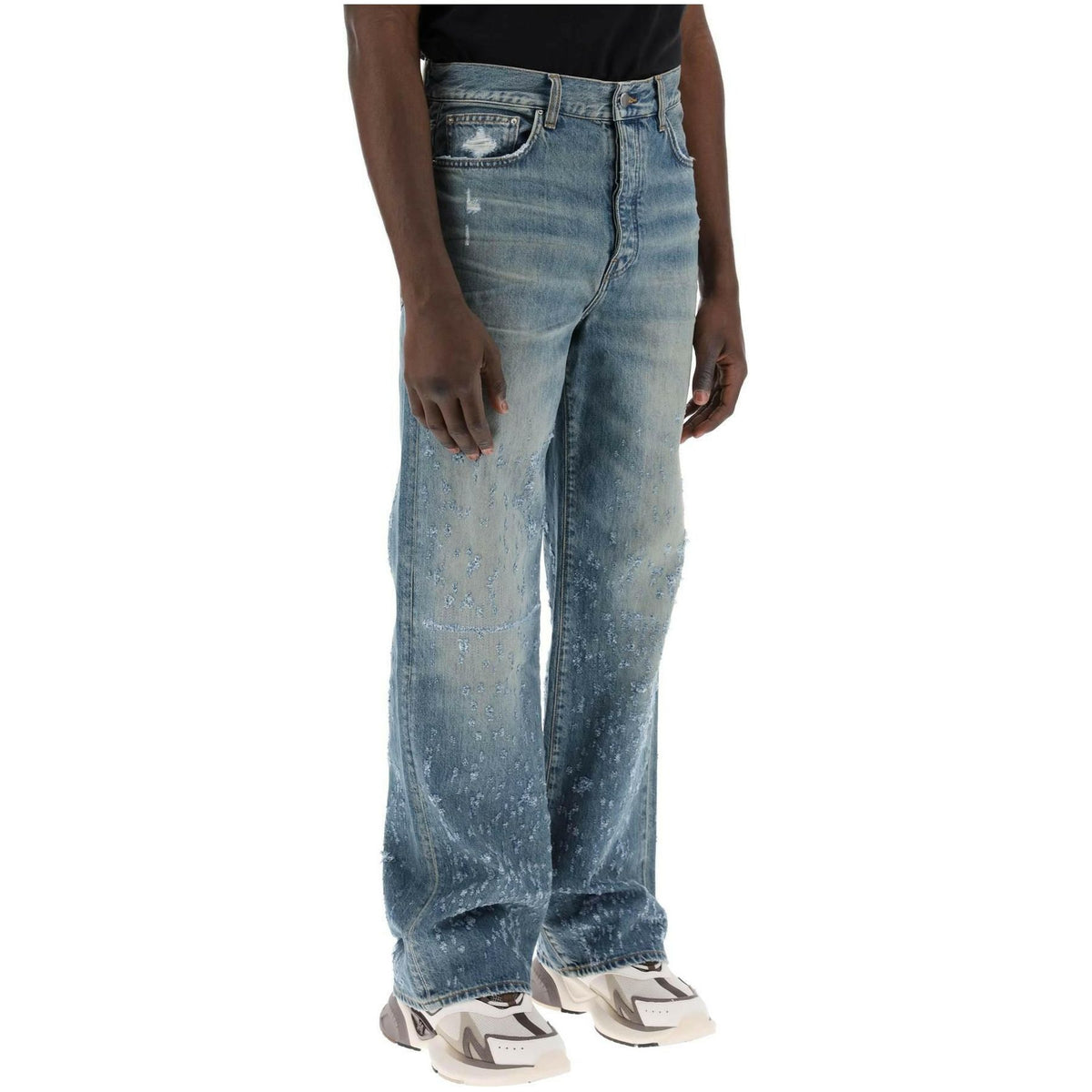 AMIRI - Crafted Indigo Baggy Shotgun Cotton Jeans - JOHN JULIA