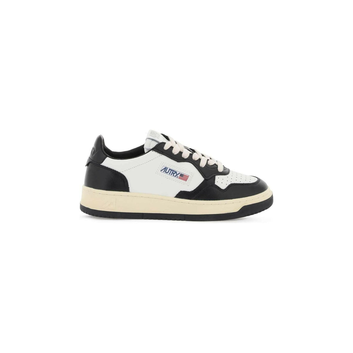 AUTRY - White and Black Medalist Low Leather Sneakers - JOHN JULIA