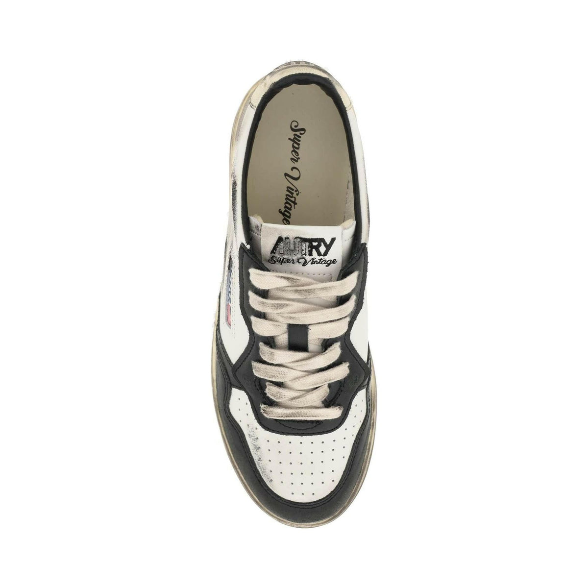White and Black Medalist Low Super Vintage Sneakers AUTRY JOHN JULIA.