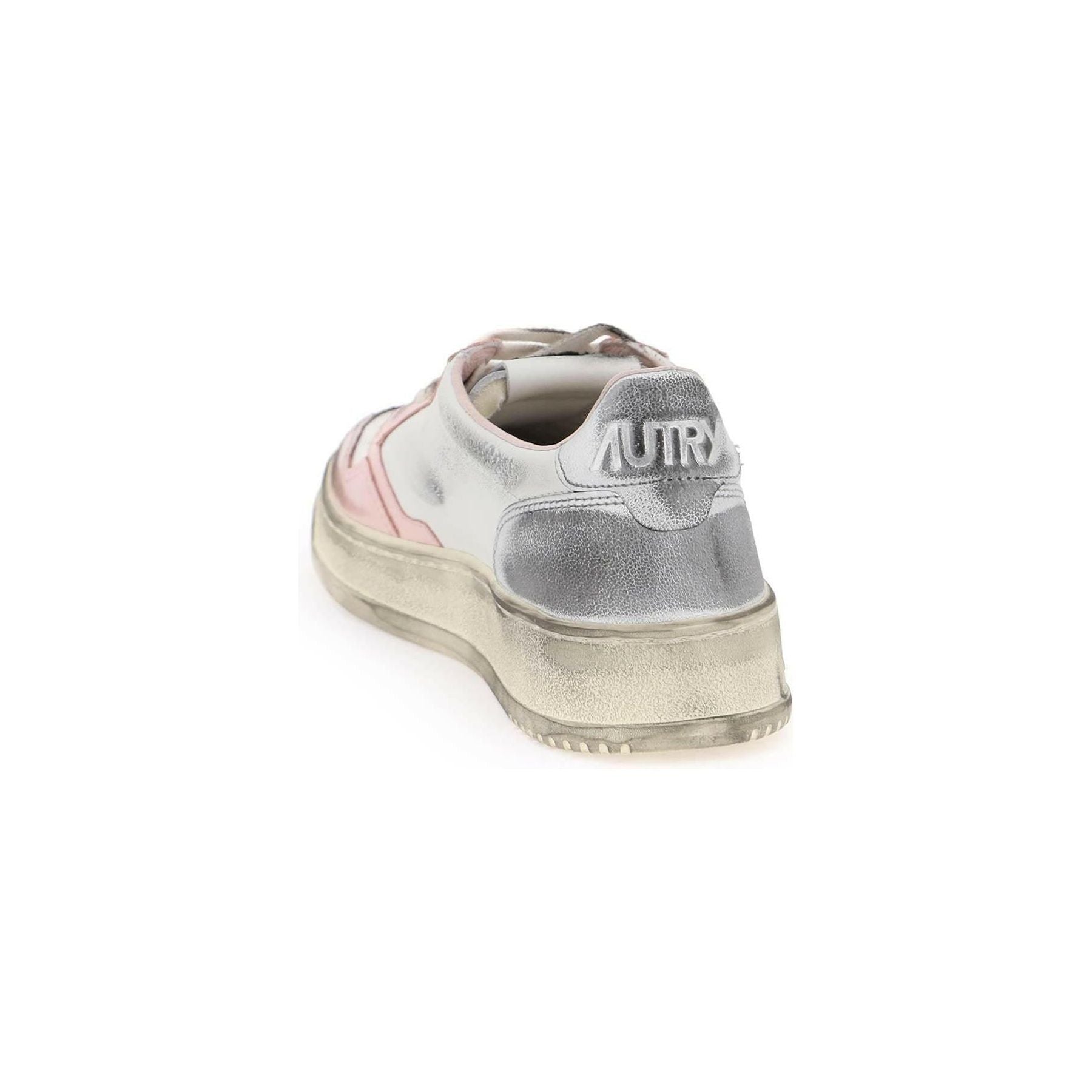 White Pink and Silver Medalist Low Super Vintage Sneakers AUTRY JOHN JULIA.