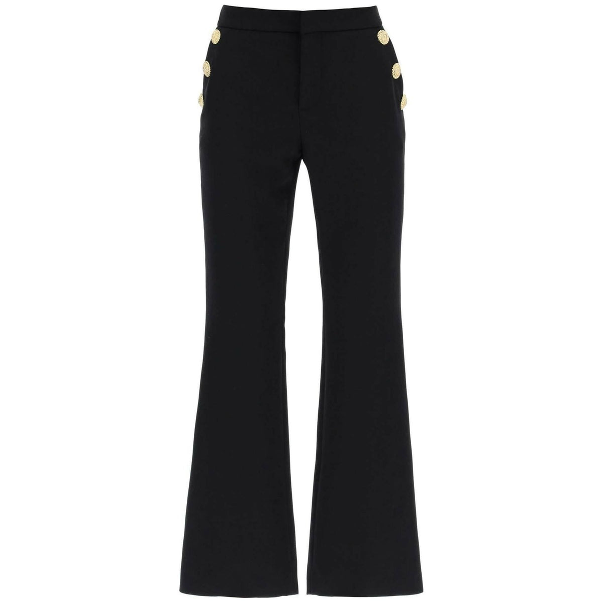 Flared Pants With Embossed Buttons BALMAIN JOHN JULIA.