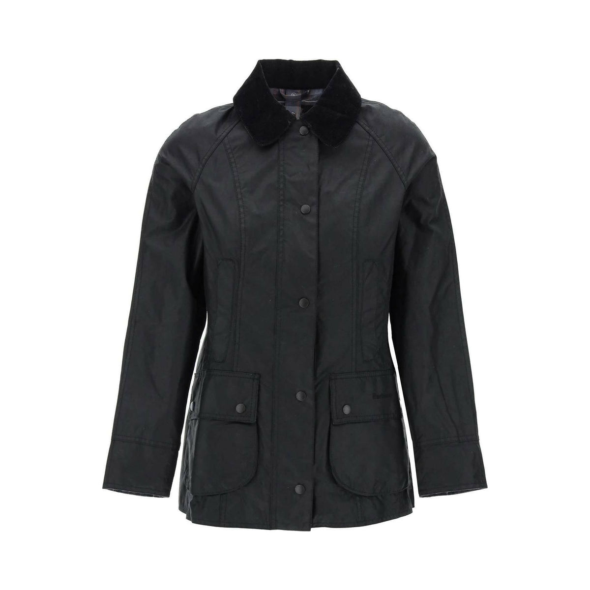 Black Beadnell Wax Cotton Casual Jacket BARBOUR JOHN JULIA.