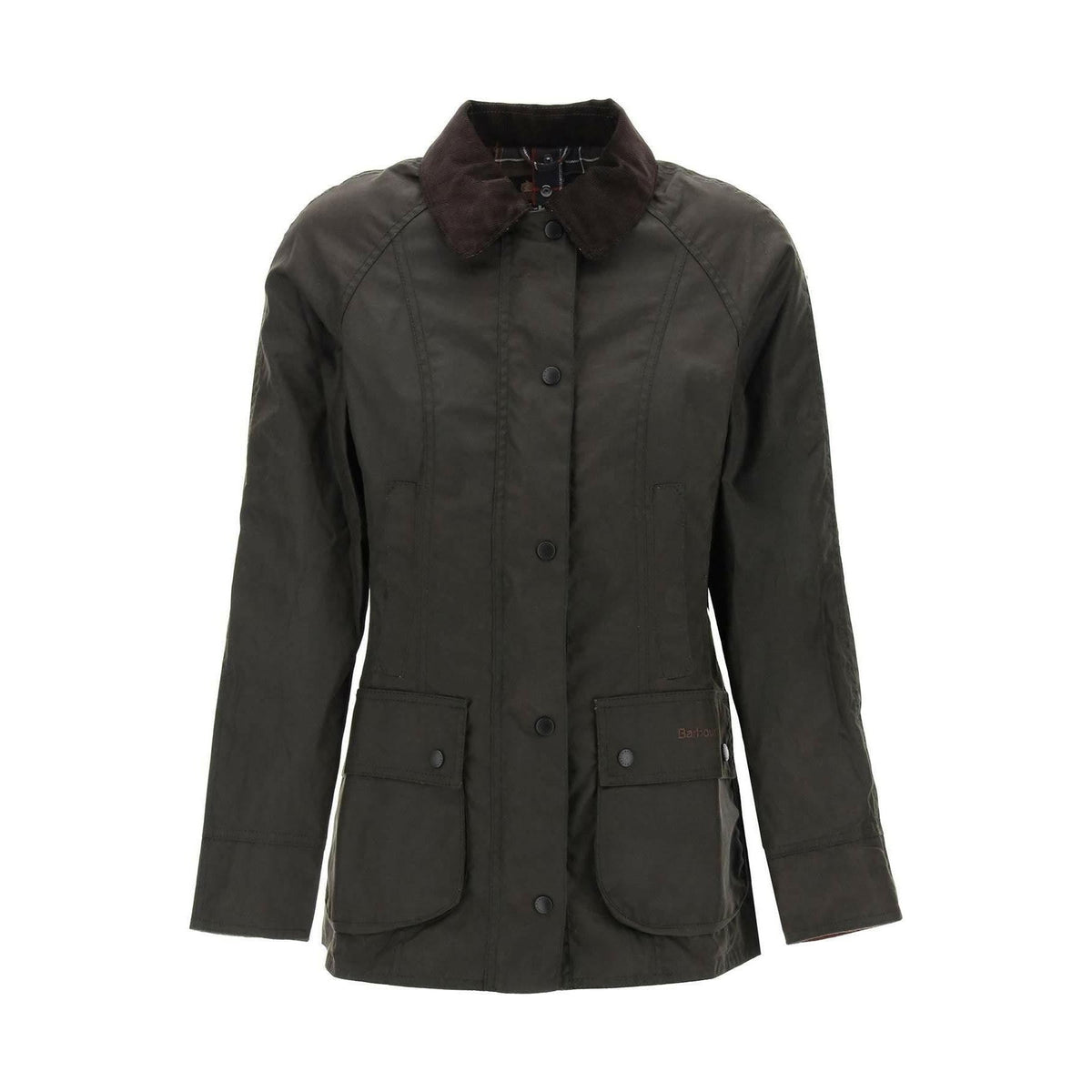 BARBOUR - Olive Beadnell Wax Cotton Casual Jacket - JOHN JULIA