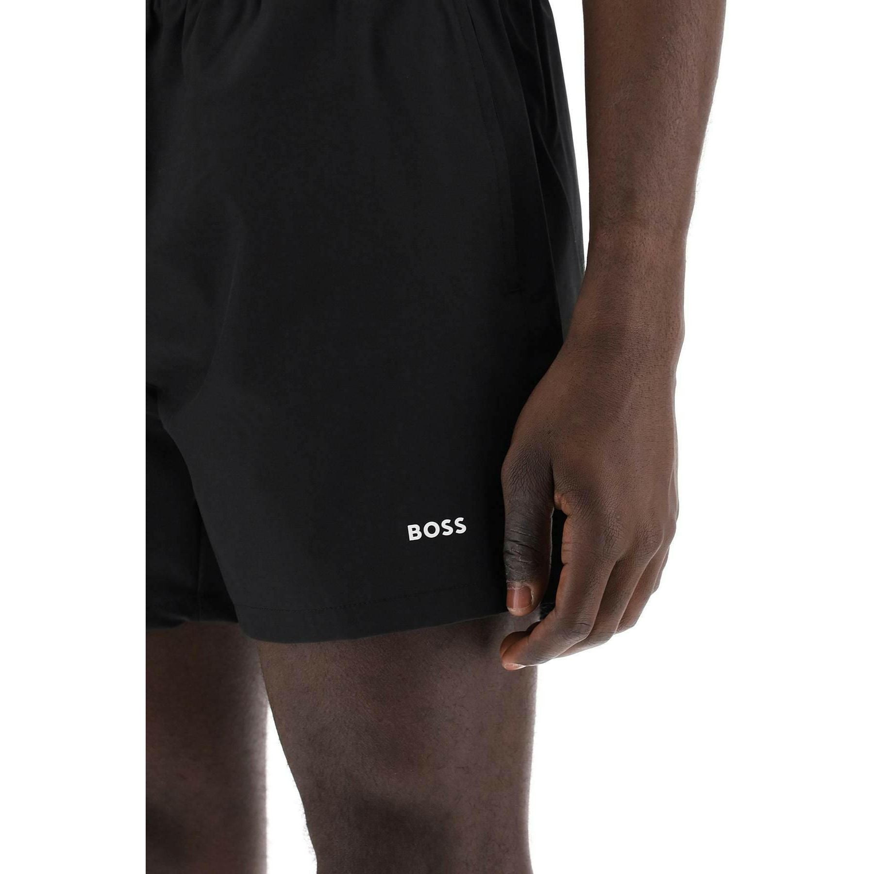 Black Dominica Recycled Swim Shorts BOSS JOHN JULIA.