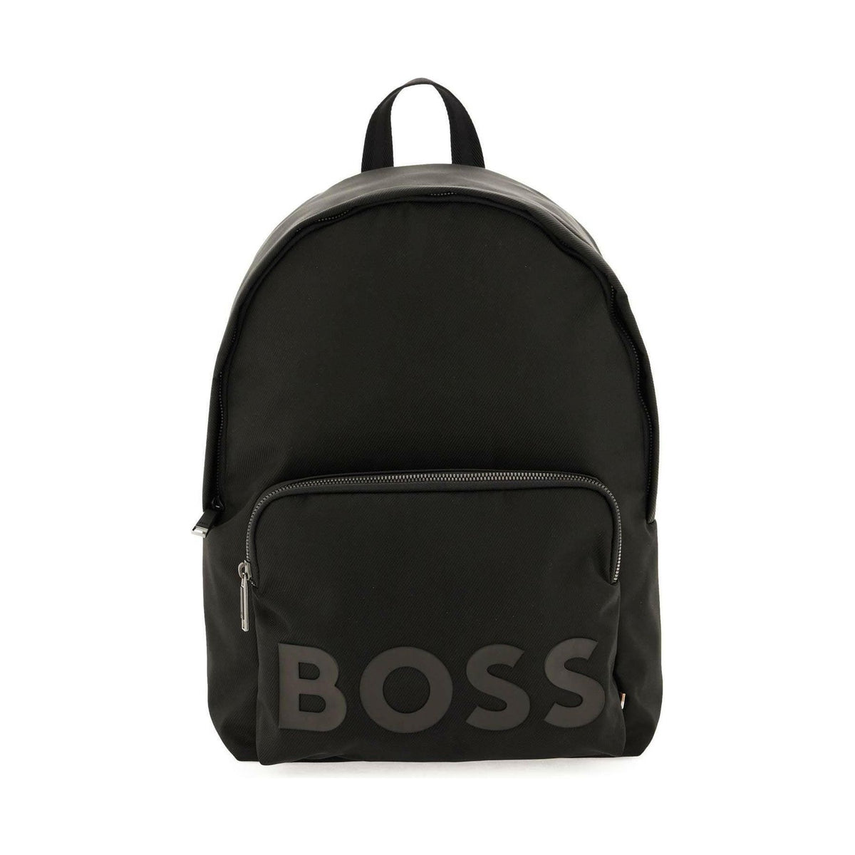 BOSS - Black Rubber Logo Recycled Fabric Backpack - JOHN JULIA