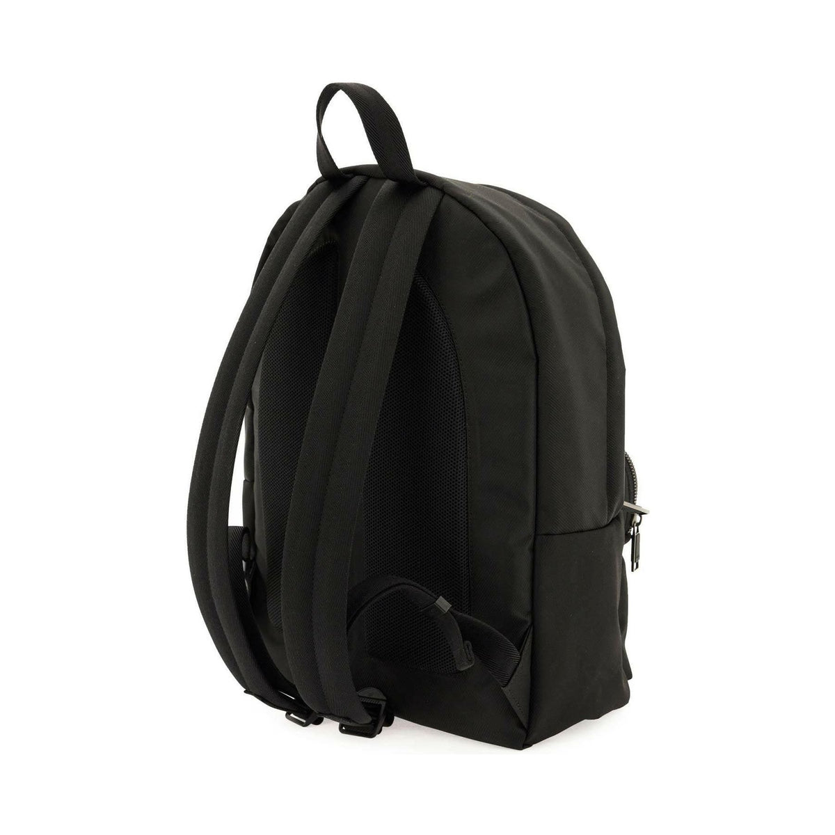 BOSS - Black Rubber Logo Recycled Fabric Backpack - JOHN JULIA