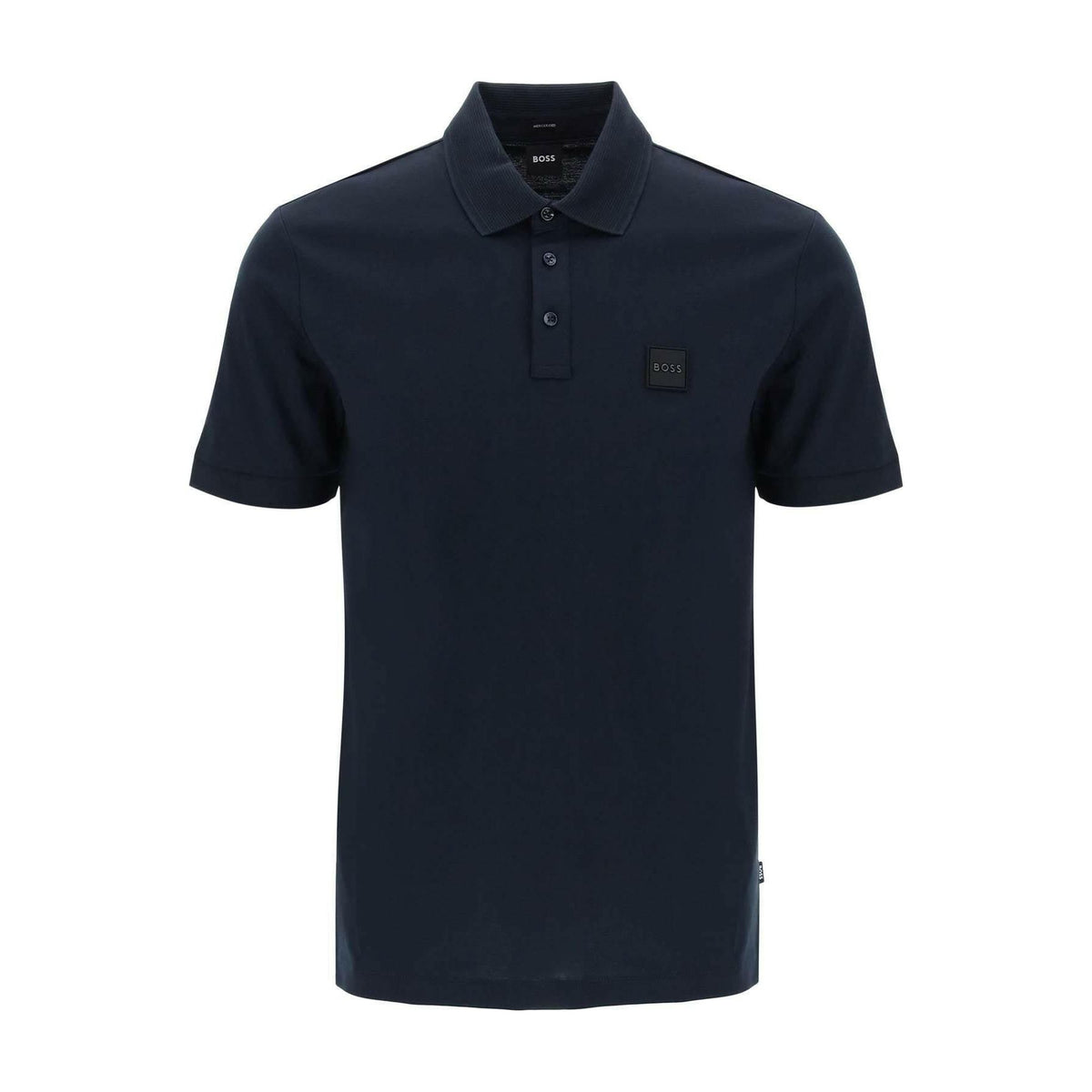 BOSS - Dark Blue Parlay Regular-Fit Cotton Polo Shirt - JOHN JULIA