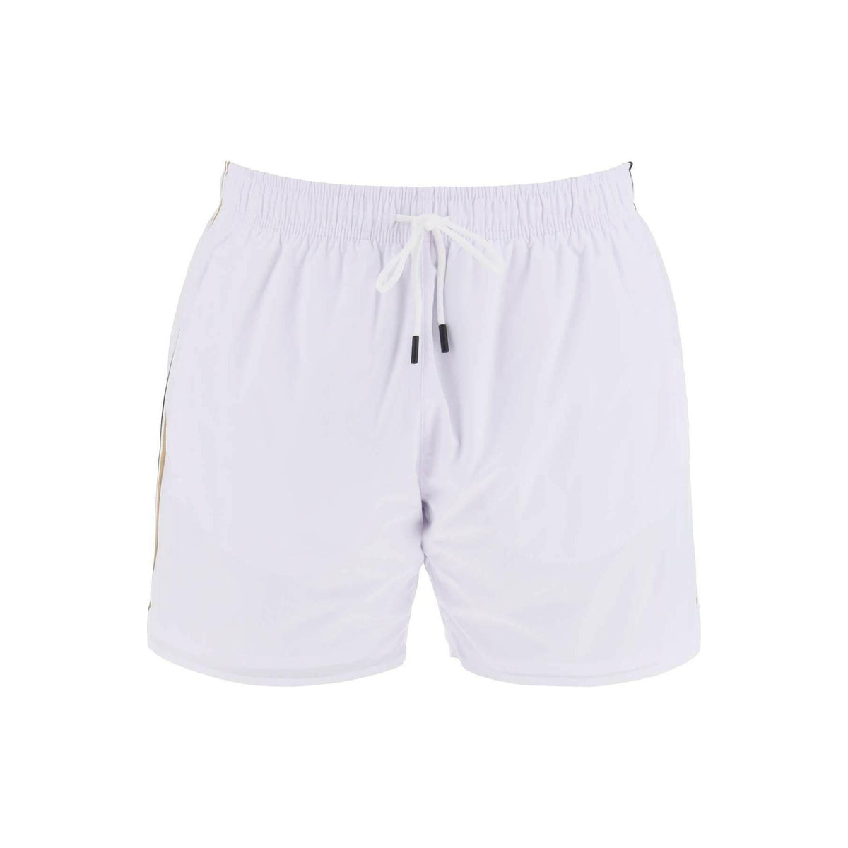 BOSS - White Recycled Swim Shorts - JOHN JULIA