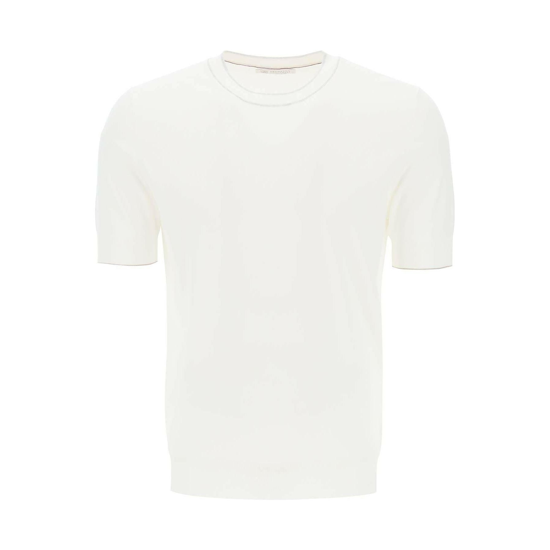 Panama White Lightweight Cotton T-Shirt BRUNELLO CUCINELLI JOHN JULIA.