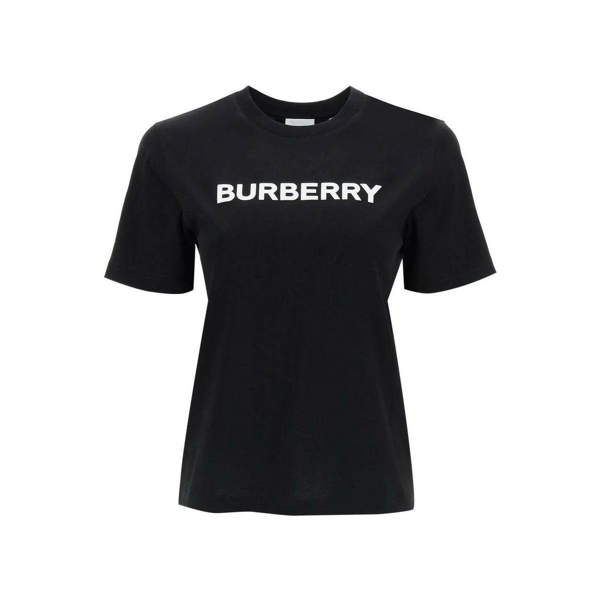 BURBERRY - Black Margot Organic Cotton Logo Print T-Shirt - JOHN JULIA