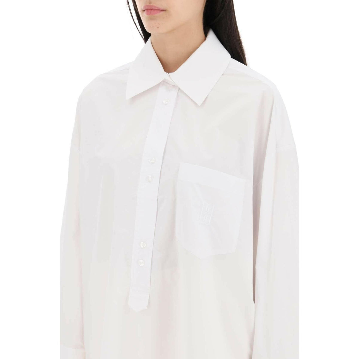 Maye Pure White Organic Cotton Tunic Shirt BY MALENE BIRGER JOHN JULIA.