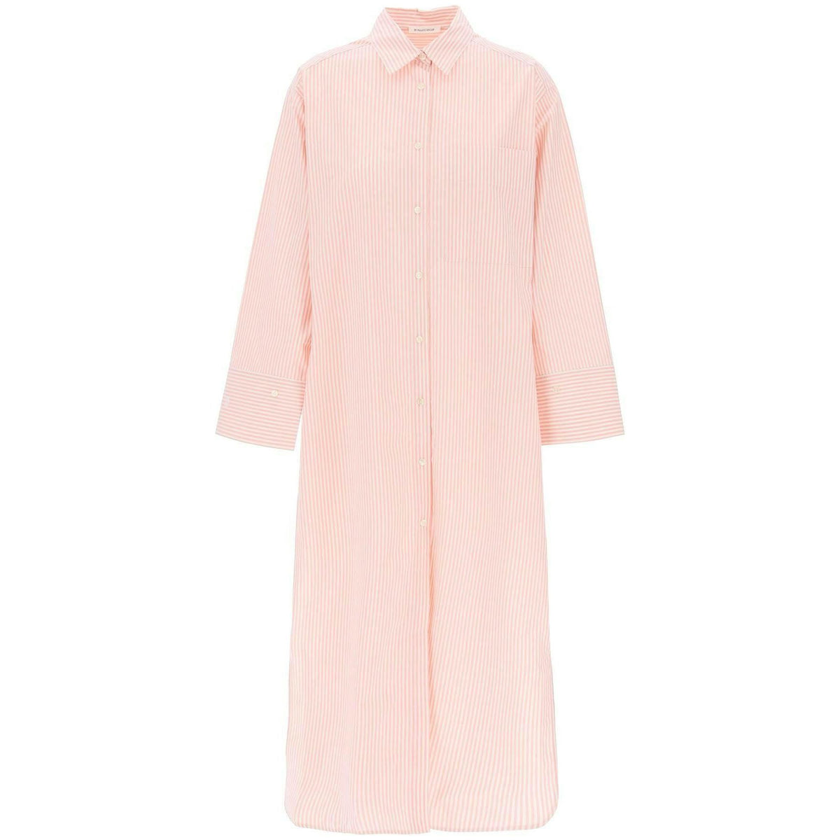 BY MALENE BIRGER - Pink Perros Organic Cotton Dress in Skinny Stripe Diva - JOHN JULIA