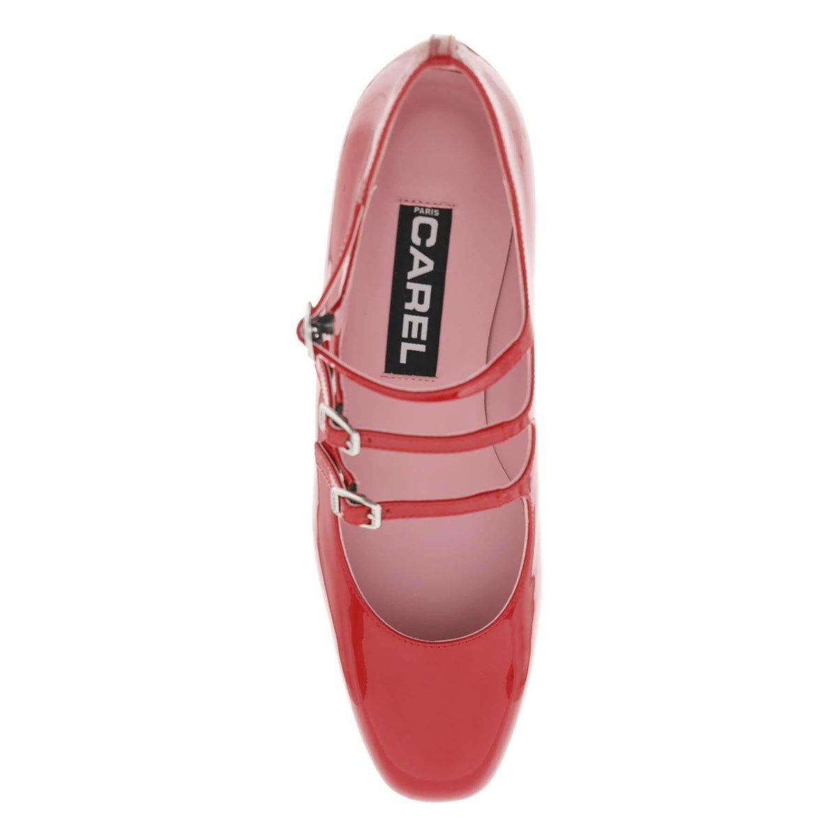 CAREL - Red Ariana Patent Leather Mary Jane Pumps - JOHN JULIA