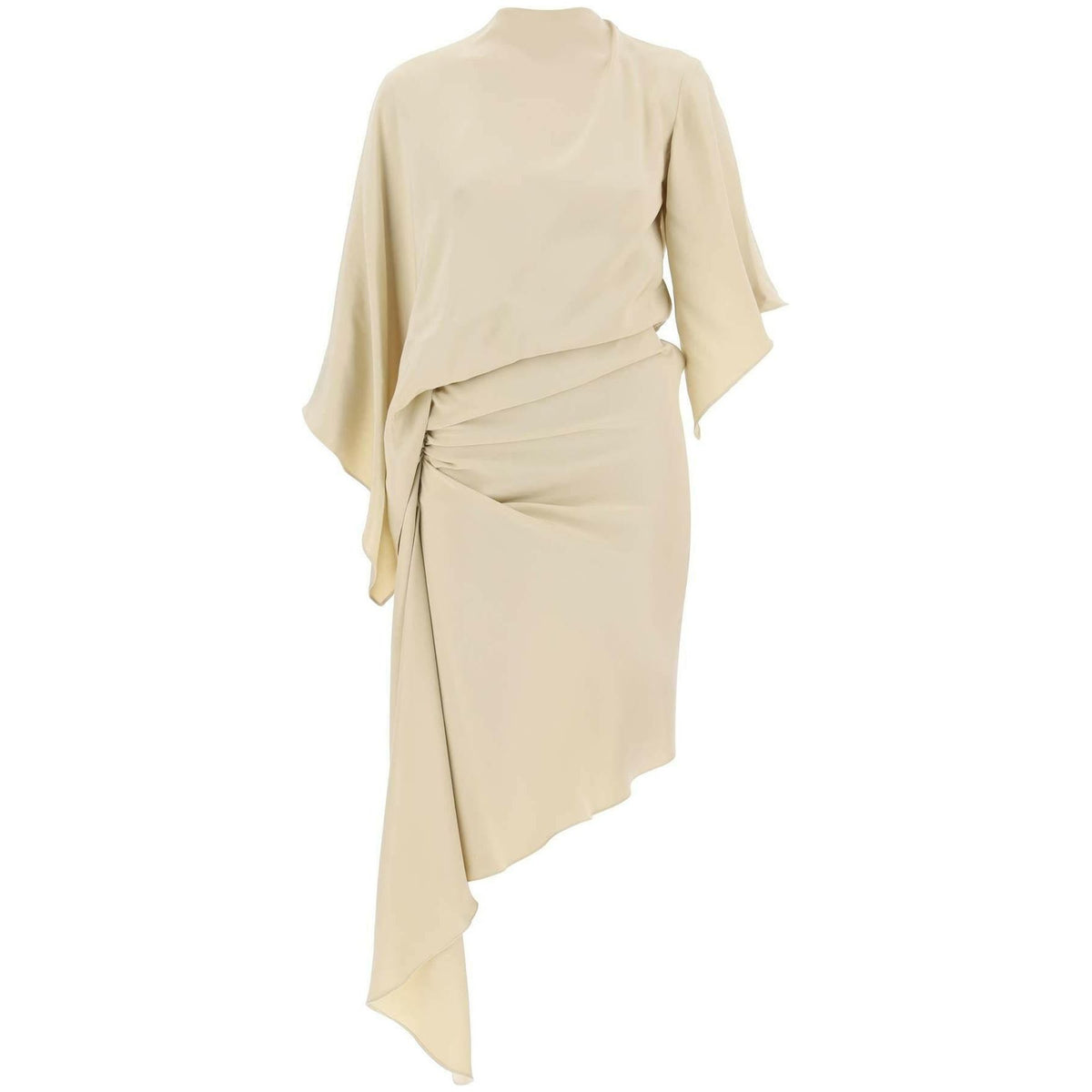 CHRISTOPHER ESBER - Siltstone Cusco Silk Draped Midi Dress - JOHN JULIA