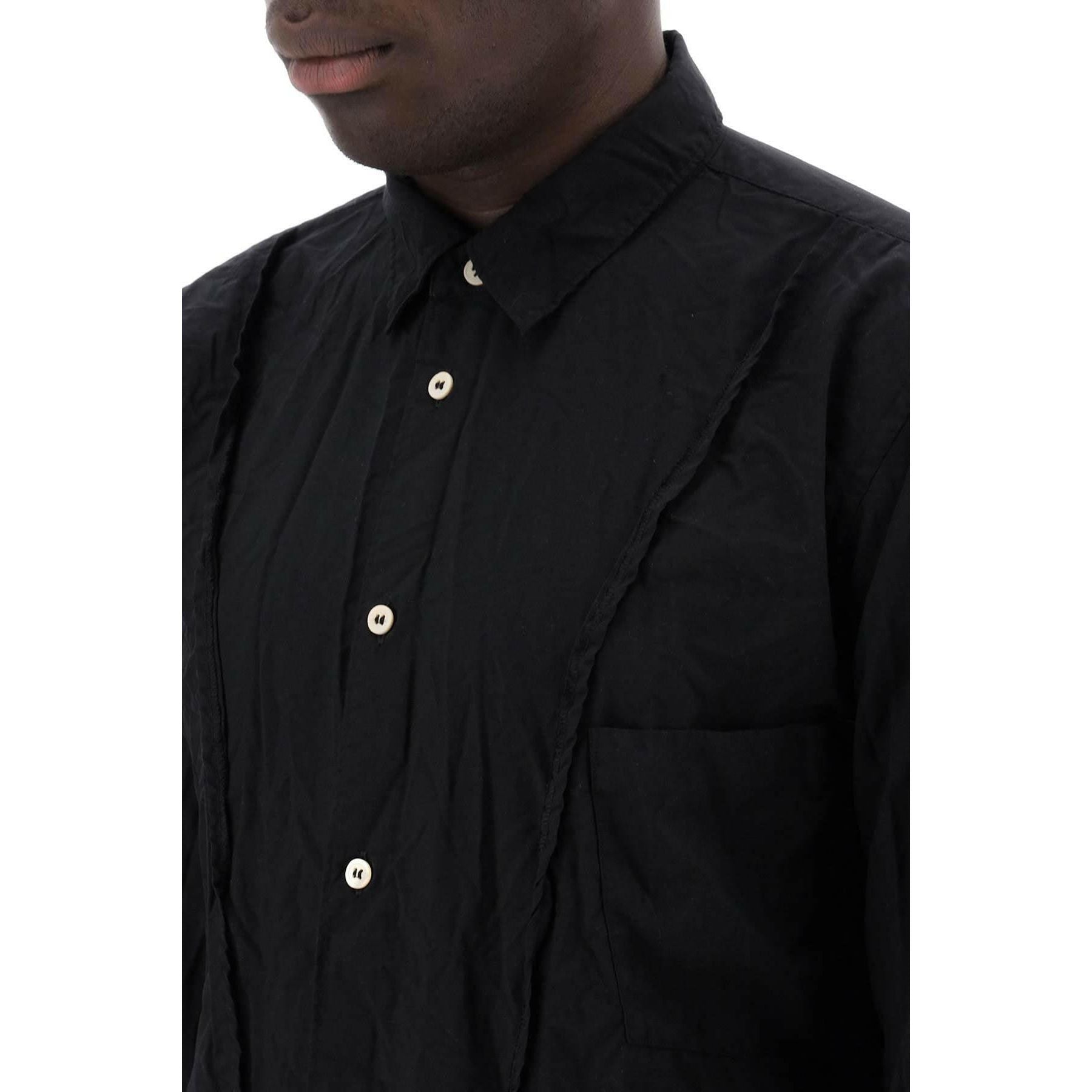 Black Asymmetrical Hem Shirt COMME DES GARCONS HOMME PLUS JOHN JULIA.