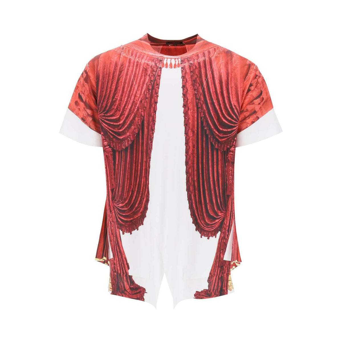 COMME DES GARCONS HOMME PLUS - White and Red Theater Print T-Shirt - JOHN JULIA