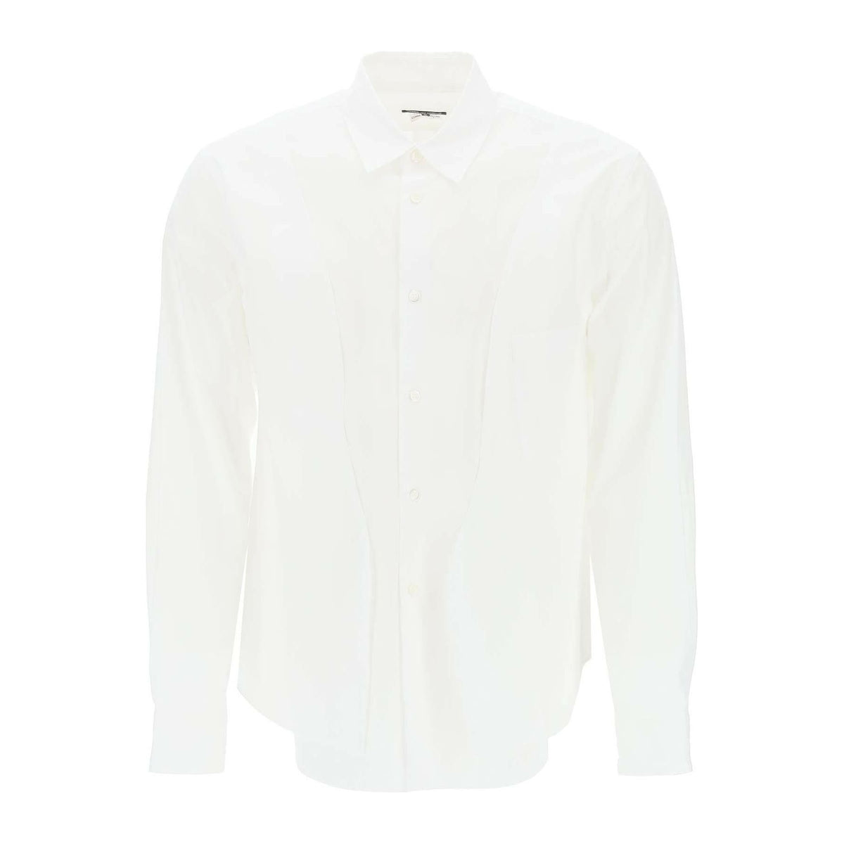 COMME DES GARCONS HOMME PLUS - White Asymmetric Panelled Cotton Shirt - JOHN JULIA