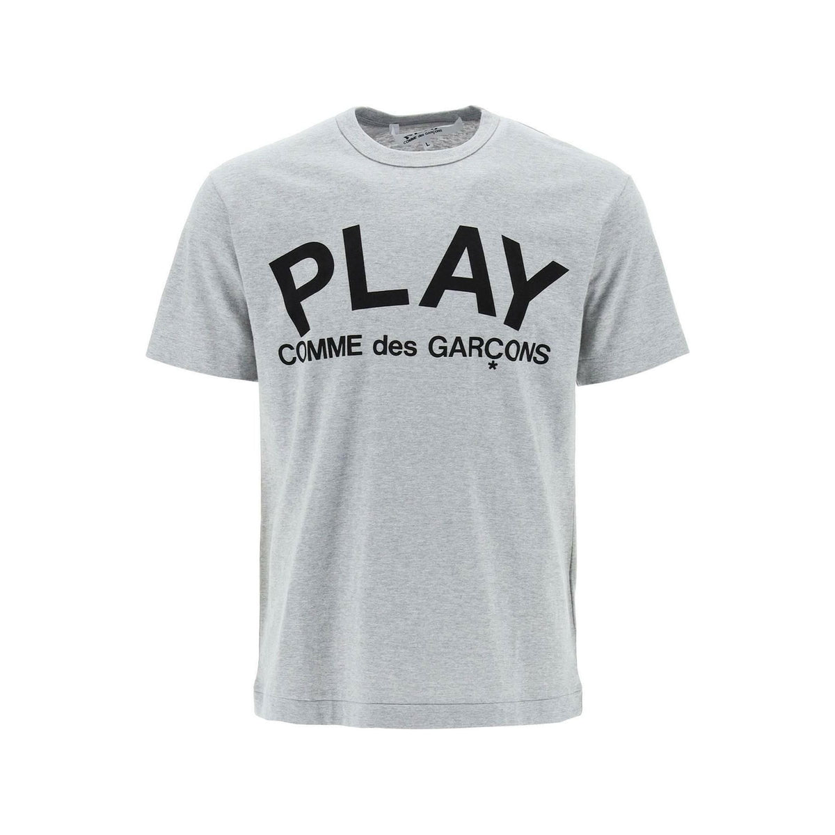COMME DES GARCONS PLAY - Grey Logo Cotton T-Shirt - JOHN JULIA