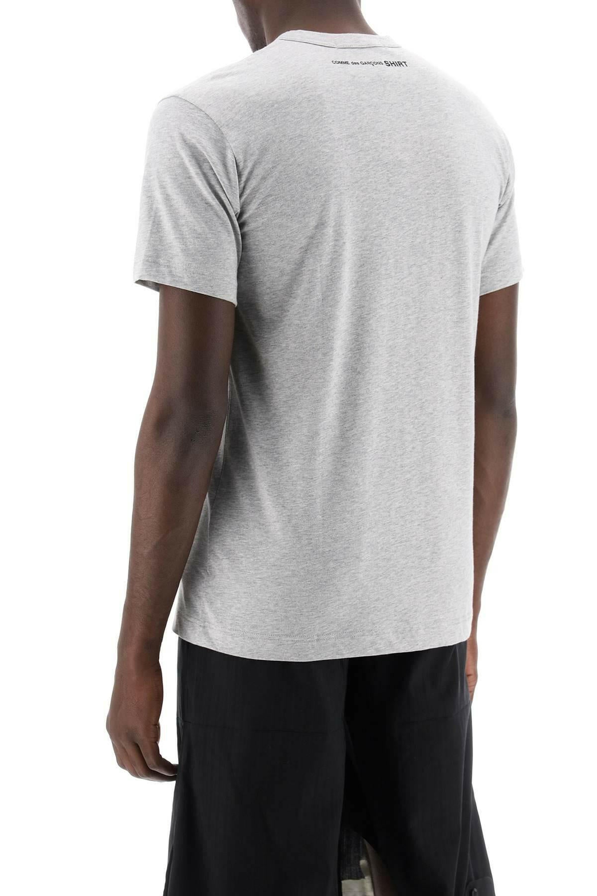 Comme des Garçon Shirt Grey Logo Print Cotton T-Shirt COMME DES GARCONS SHIRT JOHN JULIA.