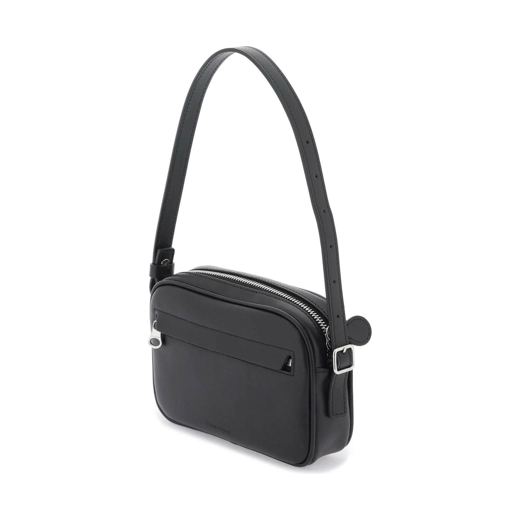 Black Smooth Leather Slim Camera Bag COURREGES JOHN JULIA.