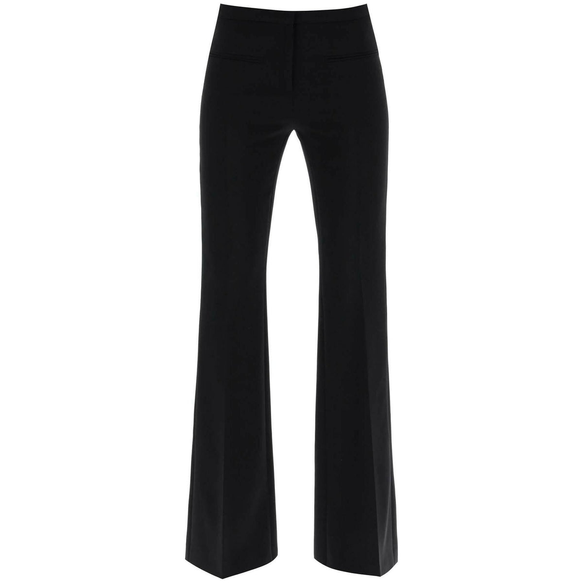 COURREGES - Black Tailored Bootcut Pants In Technical Jersey - JOHN JULIA