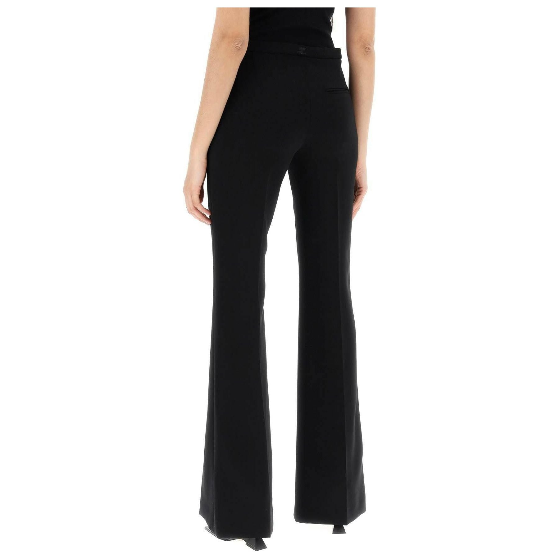 Black Tailored Bootcut Pants In Technical Jersey COURREGES JOHN JULIA.