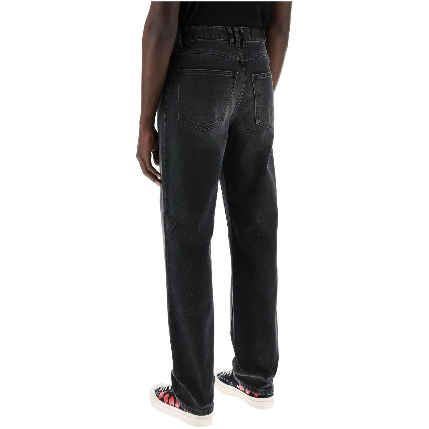 Used Black Washed Cotton Denim Mark Jeans With Carabiner DARKPARK JOHN JULIA.