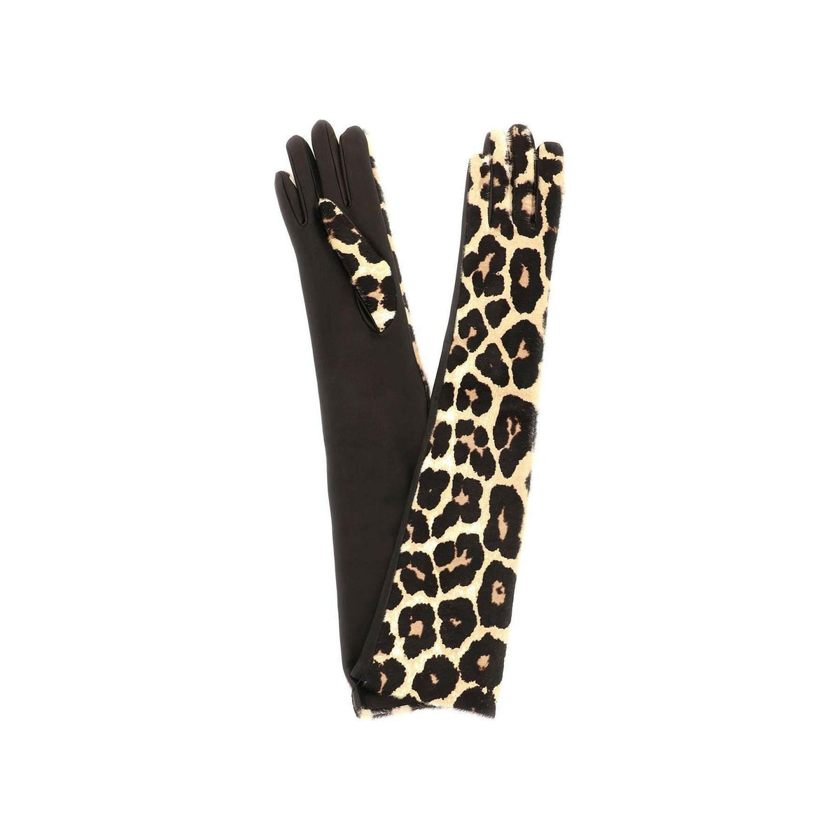 DRIES VAN NOTEN - Leopard Print Calf Hair Gloves - JOHN JULIA