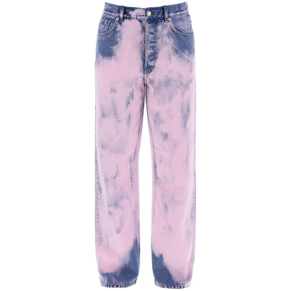 DRIES VAN NOTEN - Pink Pine Garment-Dyed Jeans - JOHN JULIA