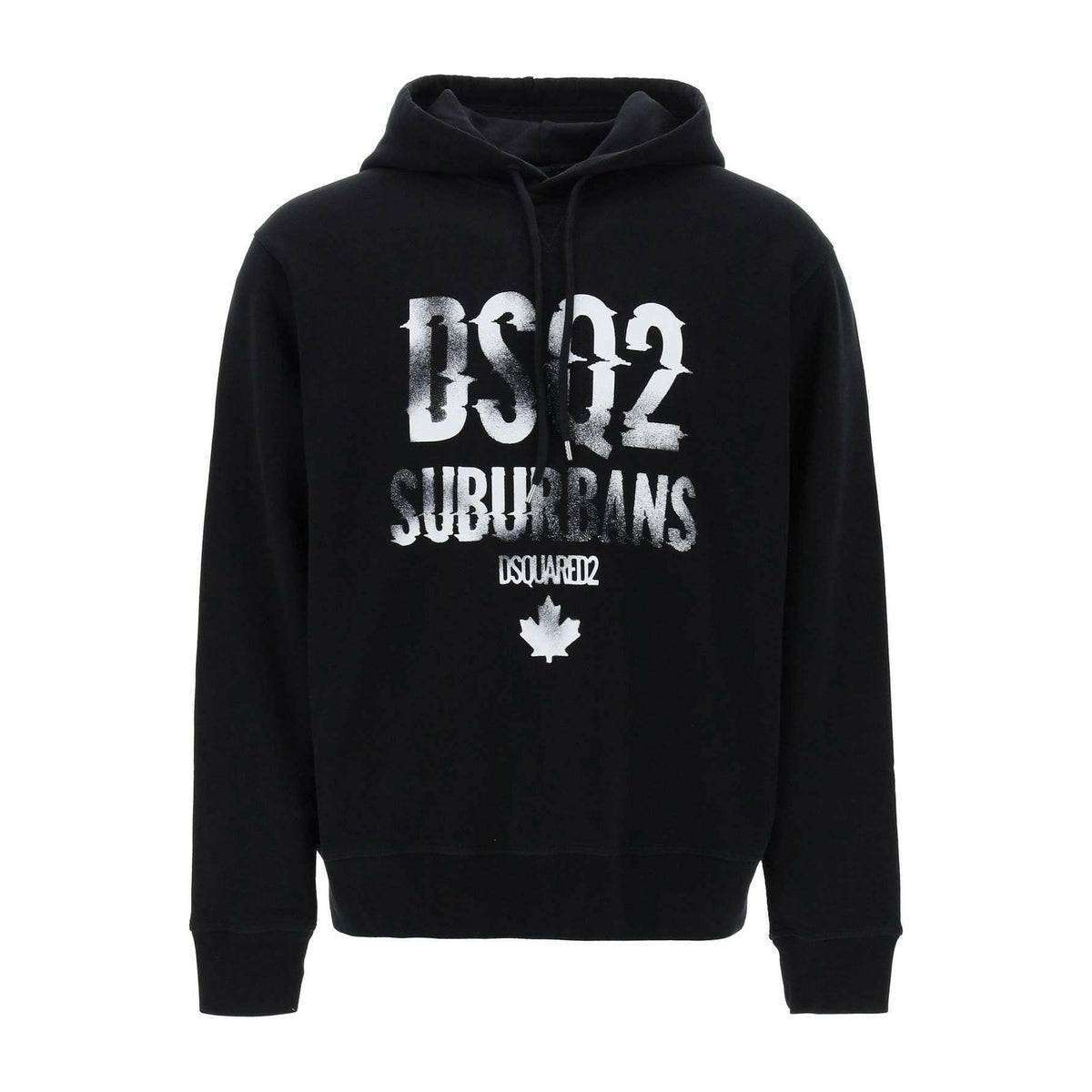 DSQUARED2 - Black Cool Fit Sweatshirt With Suburbans Logo Print - JOHN JULIA