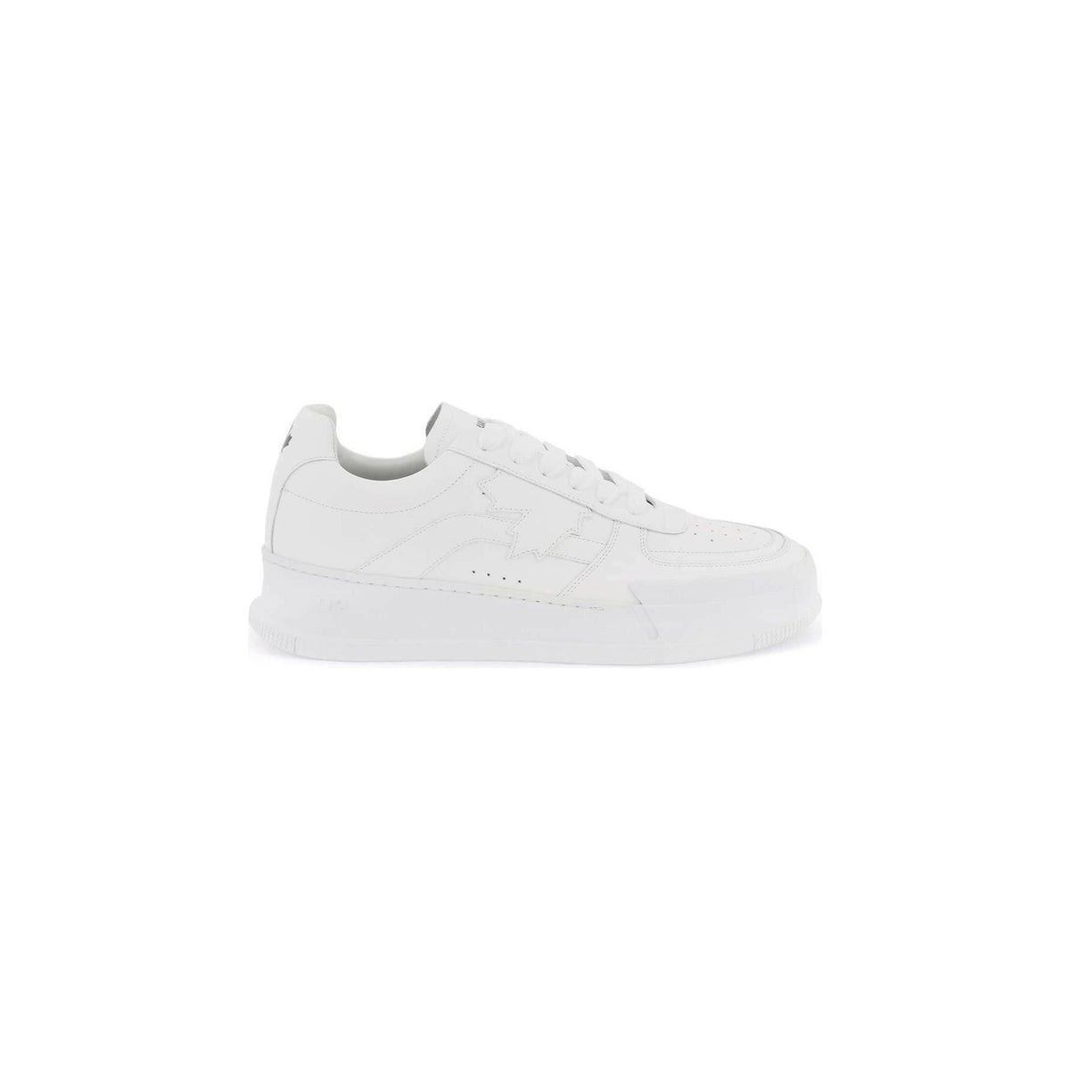 DSQUARED2 - White Leather Canadian Sneakers With Canadian Leaf Detail - JOHN JULIA