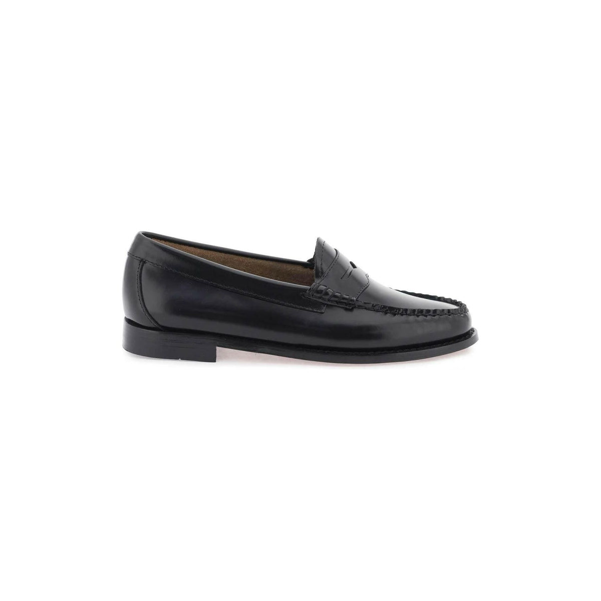 G.H. BASS - Black Handcrafted Leather Weejuns Penny Loafers - JOHN JULIA