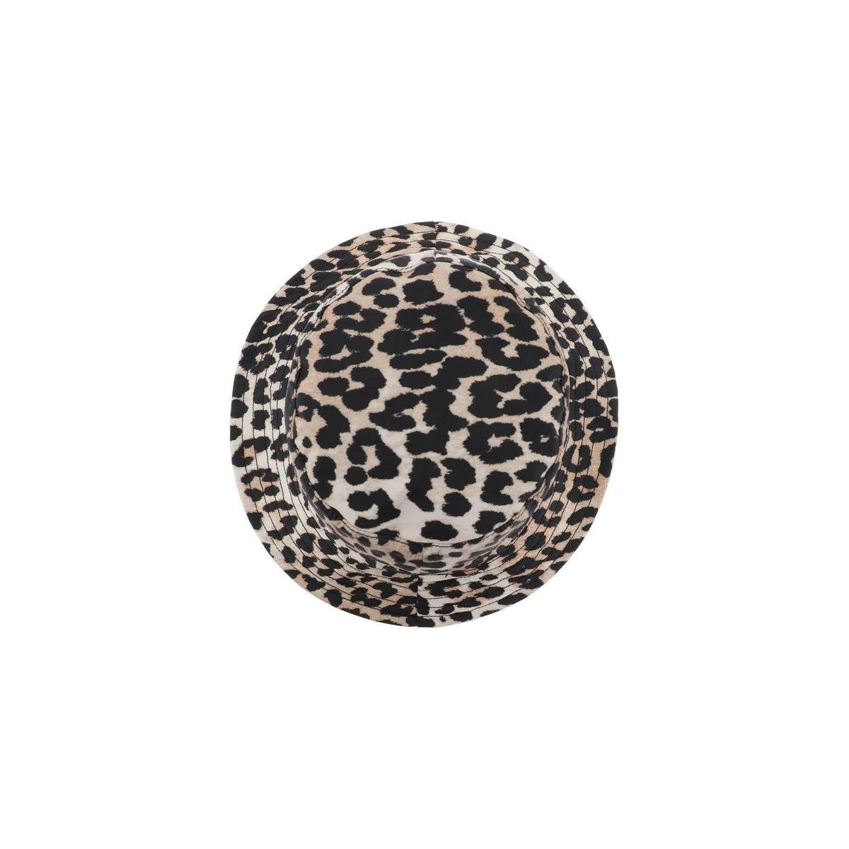 GANNI - Leopard Print Recycled Canvas Bucket Hat - JOHN JULIA
