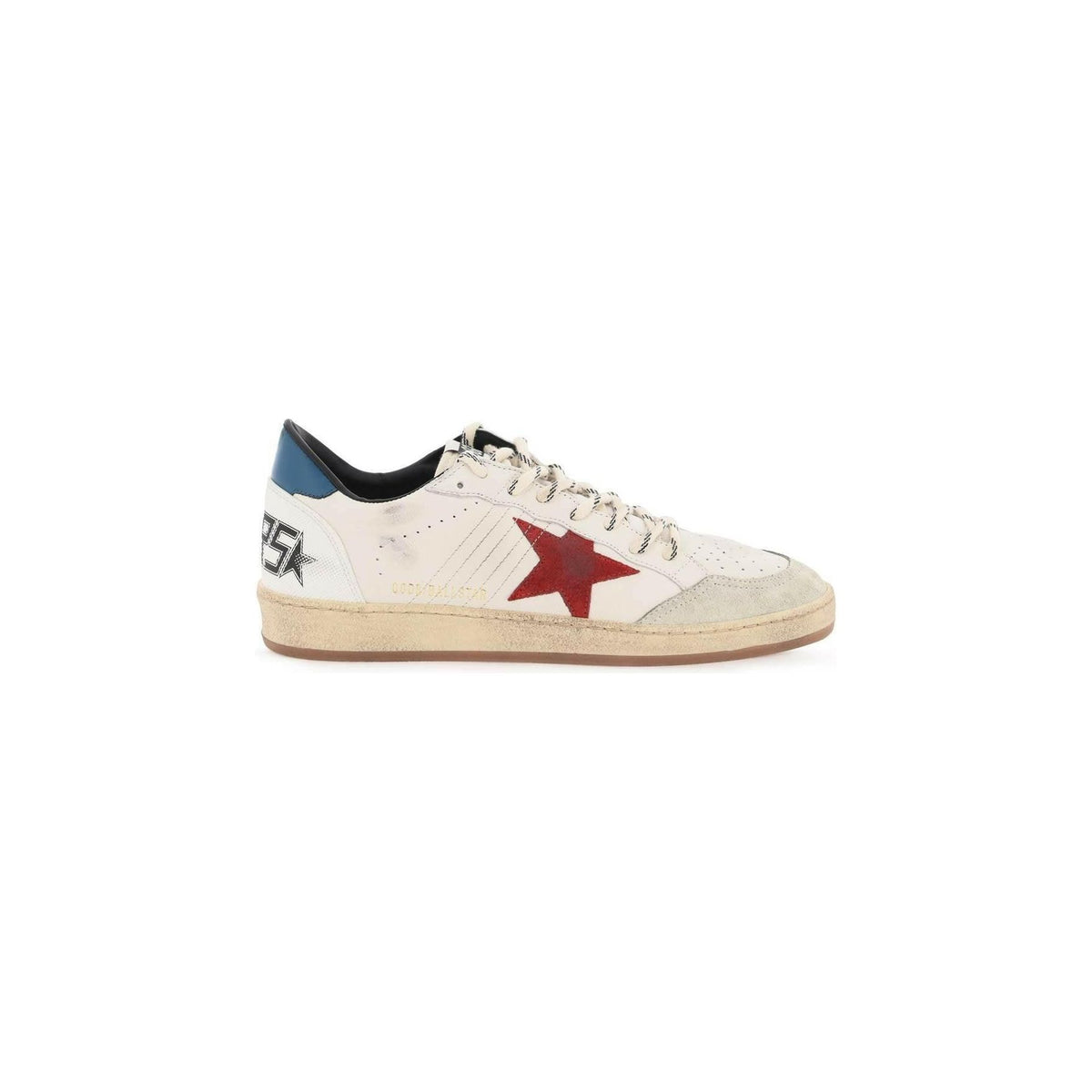 White and Red Ball-Star Leather Low-Top Sneakers GOLDEN GOOSE JOHN JULIA.