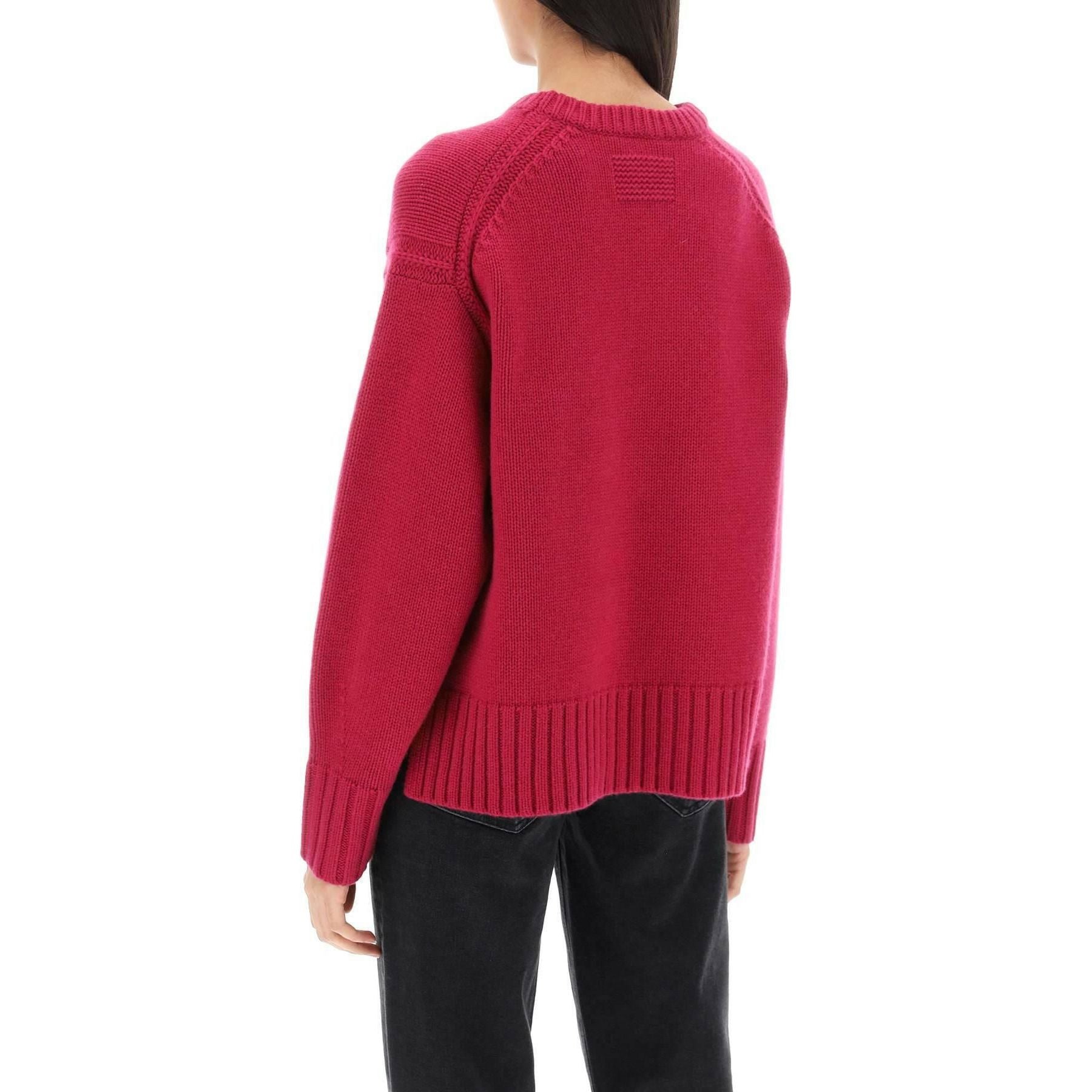 Magenta Cozy Cashmere Crew Neck Sweater GUEST IN RESIDENCE JOHN JULIA.