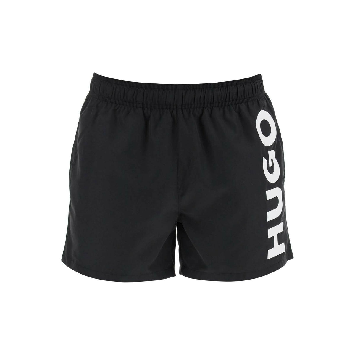 HUGO - Black Abas Recycled Swim Shorts - JOHN JULIA