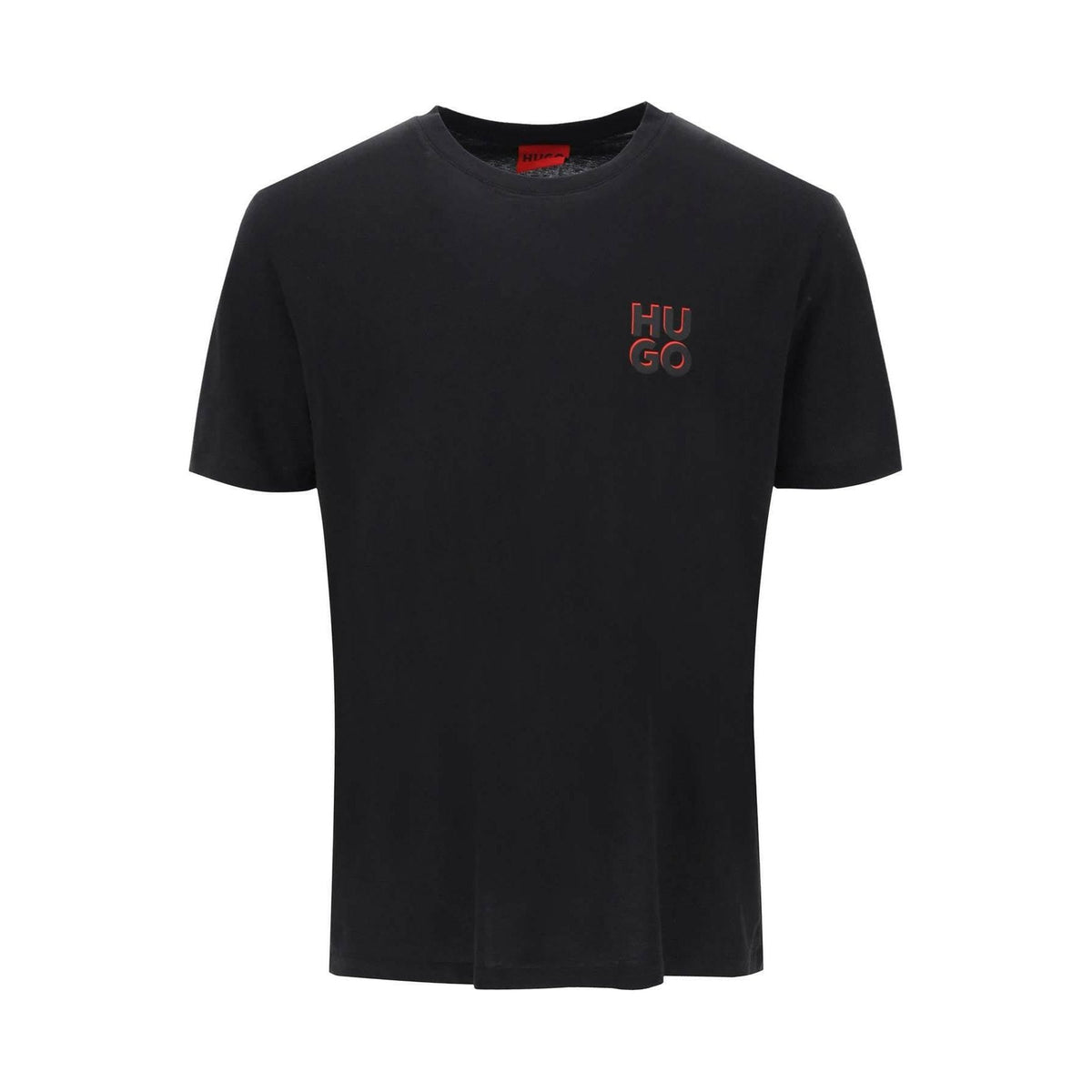 HUGO - Black Dimento Cotton Jersey T-Shirt - JOHN JULIA