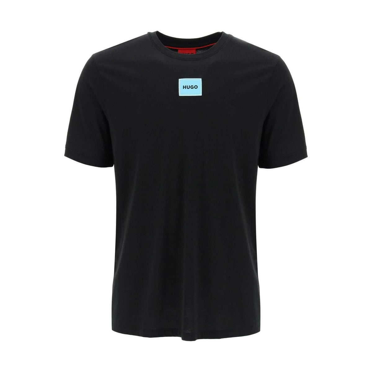 HUGO - Black Diragolino Logo Cotton T-Shirt - JOHN JULIA