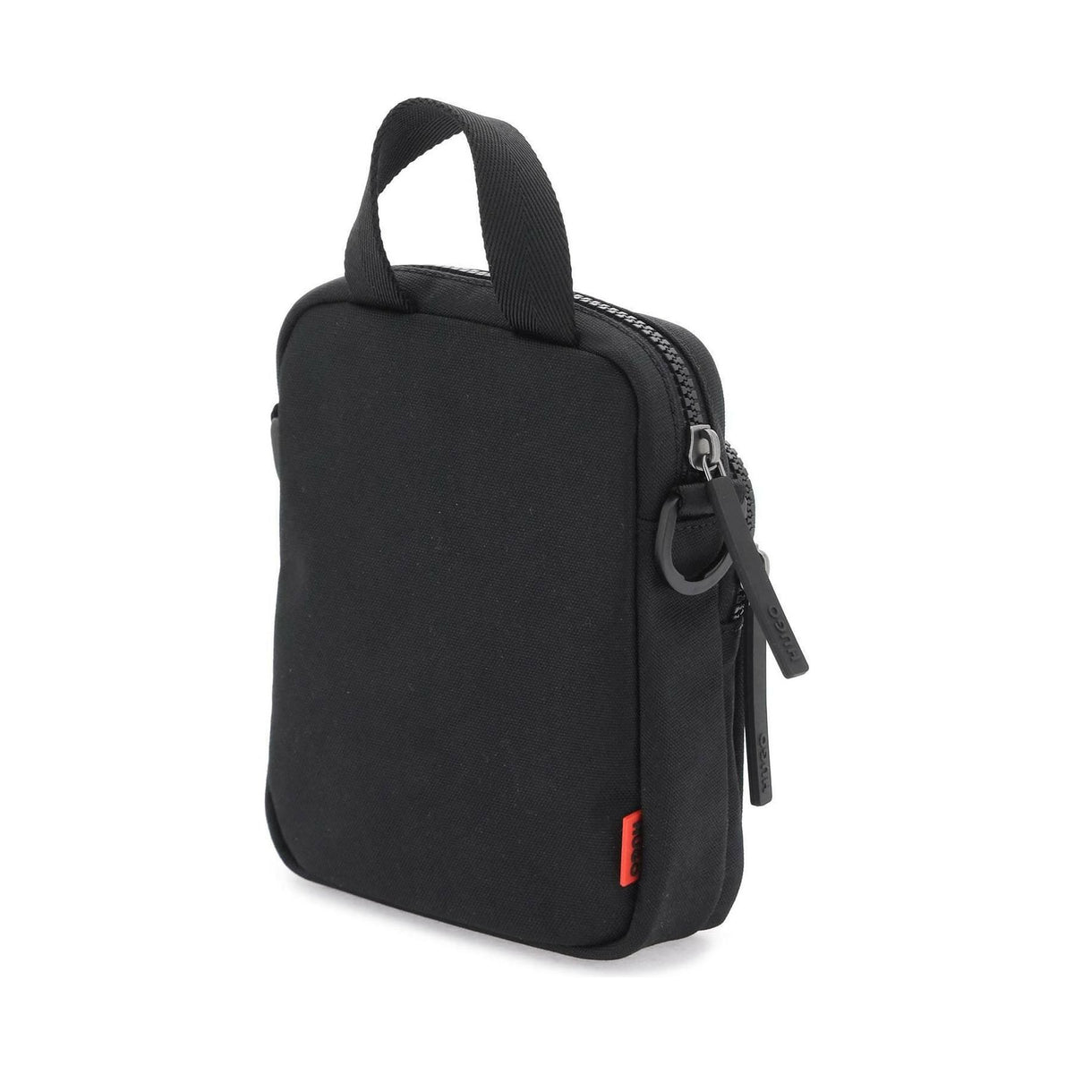 Black Recycled Nylon Adjustable Strap Bag HUGO JOHN JULIA.