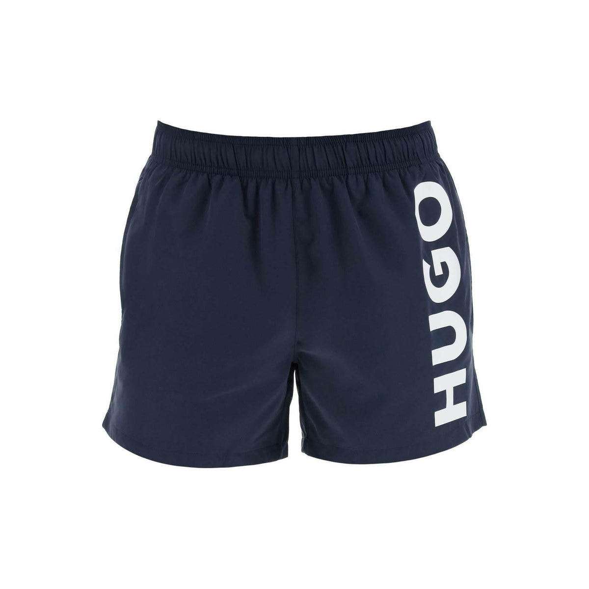 HUGO - Dark Blue Abas Recycled Swim Shorts - JOHN JULIA