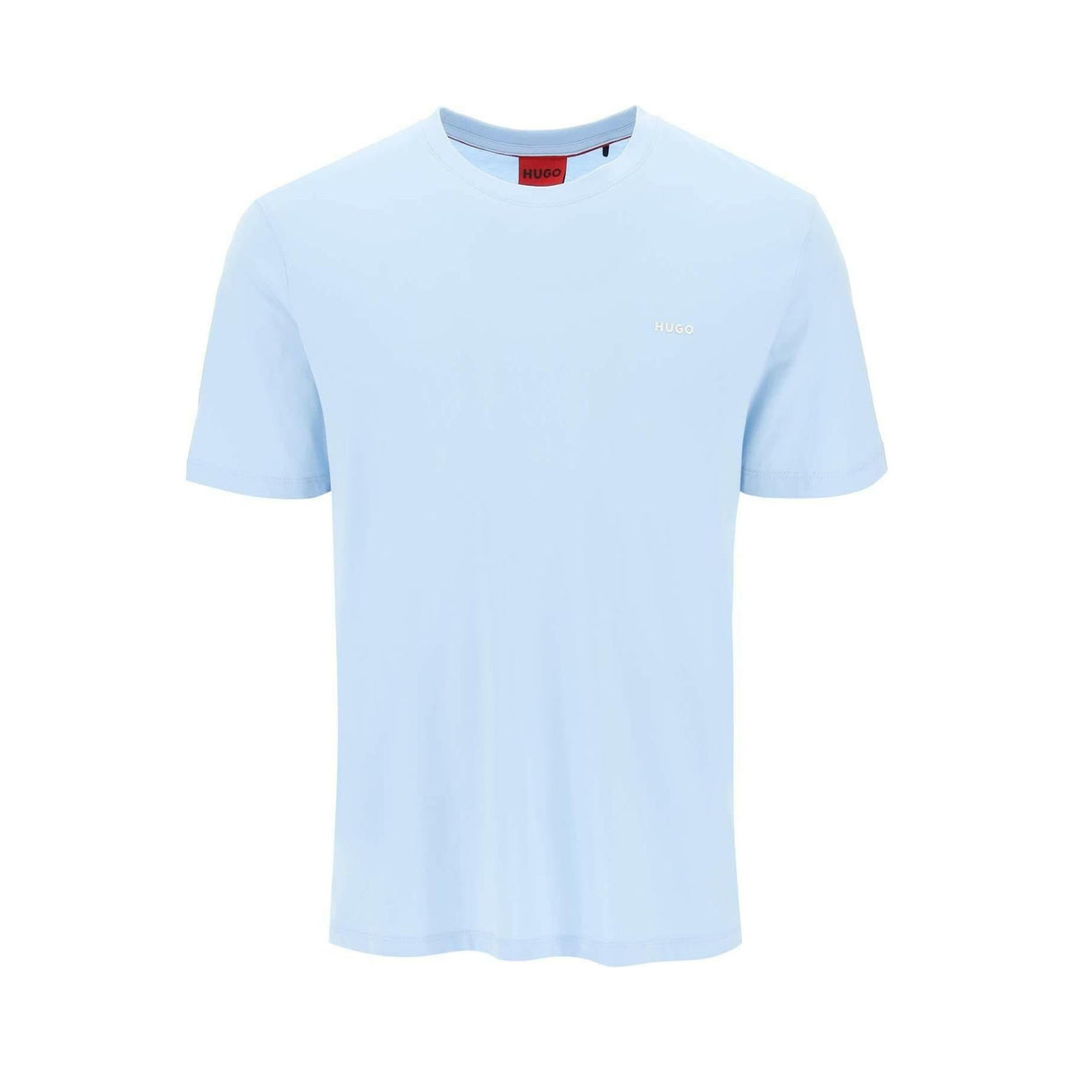 HUGO - Light Pastel Blue Dero Logo Cotton Jersey T-Shirt - JOHN JULIA